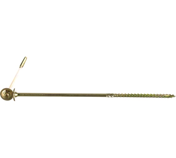 Изображение товара Шуруп Rusconnect CT 08260 с/нарез. д/дерева, прессшайба 8х260 50 шт. Желтый цинк 320826