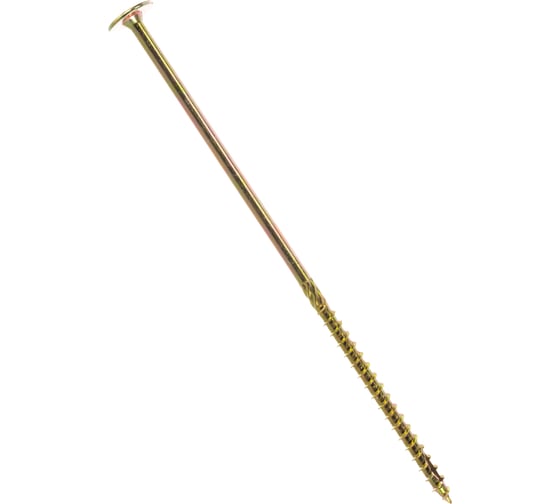 Изображение товара Шуруп Rusconnect CT 08240 с/нарез. д/дерева, прессшайба 8х240 50 шт. Желтый цинк 320824