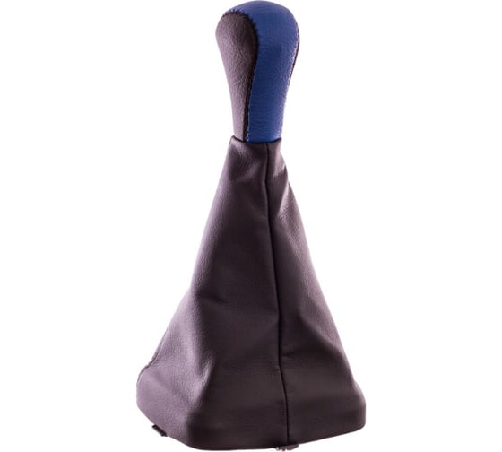 Изображение товара Ручка КПП кожа искусственная 2115 с чехлом синяя SKYWAY S06202019