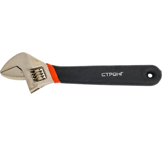 Изображение товара Разводной ключ Strong с прорезиненной ручкой 8", 200 мм стп-92708200
