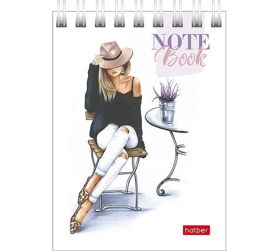 Изображение товара Блокнот Hatber Happy time 60 л, А7, клетка, обложка мелованный картон, 78 шт в упаковке 066624