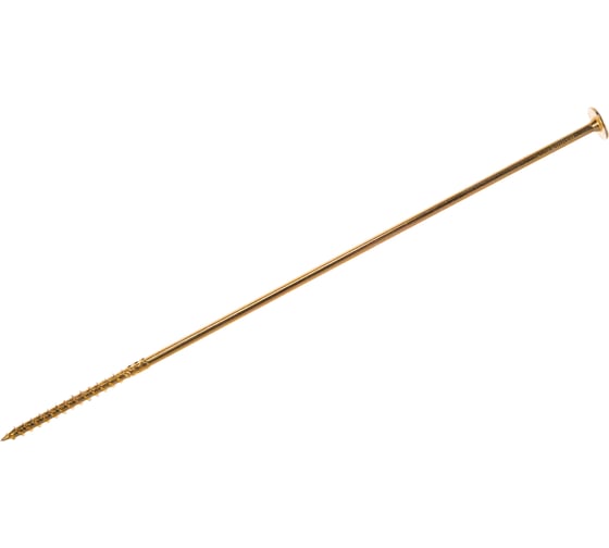 Изображение товара Шуруп Rusconnect CT 08380 с/нарез. д/дерева, прессшайба 8х380 50 шт. Желтый цинк 320838