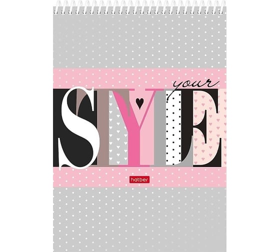 Изображение товара Блокнот Hatber STYLE 160 л, А5, 3-х цветный тонированный блок без линовки, обложка мелованный картон, УФ-лак, 24 шт в упаковке 067090