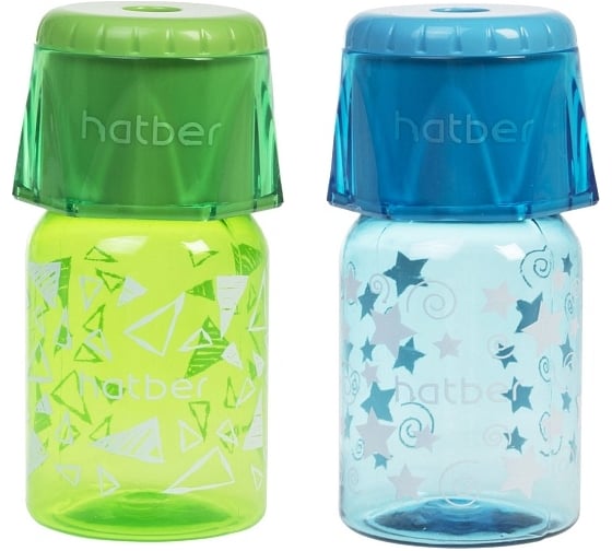 Изображение товара Точилка Hatber ROTOCAP Пластиковая Цветная с контейнером Ассорти 2 цв. 12шт. в картонной Дисплей-витрине , 12шт. 079566