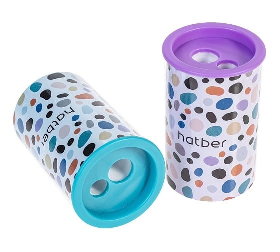 Изображение товара Точилка Hatber ROLL-P Пластиковая Цветная с контейнером 12шт. в картонной Дисплей-витрине , 12шт. 078236