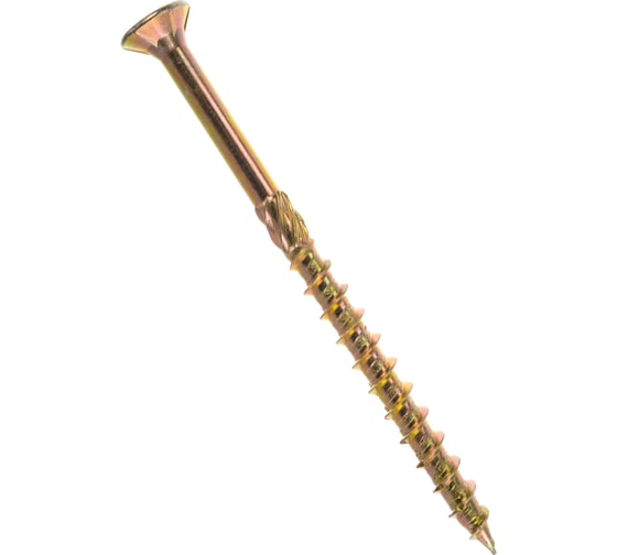 Изображение товара Шуруп Rusconnect CS 10140 с/нарез. д/дерева, потай 10х140 50 шт. Желтый цинк 311014