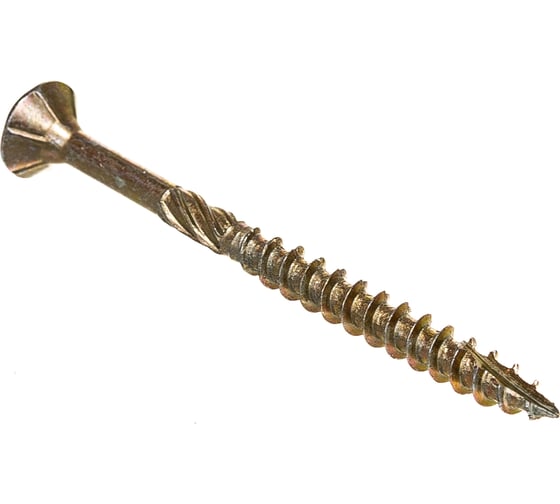 Изображение товара Шуруп Rusconnect CS 04050 с/нарез. д/дерева, потай, 4х50, 200 шт. Желтый цинк 310450