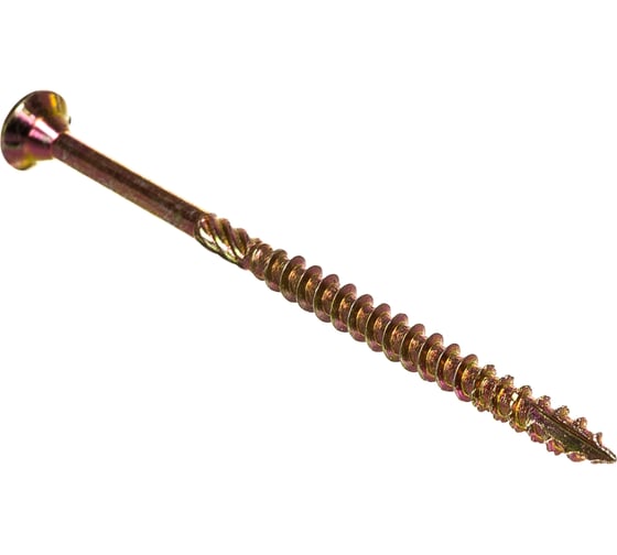 Изображение товара Шуруп Rusconnect CS 04070 с/нарез. д/дерева, потай, 4х70, 200 шт. Желтый цинк 310470