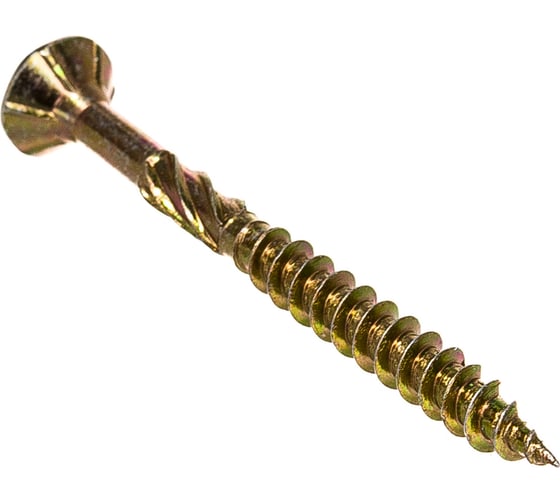 Изображение товара Шуруп Rusconnect CS 04550 с/нарез. д/дерева, потай, 4,5х50, 200 шт. Желтый цинк 314550