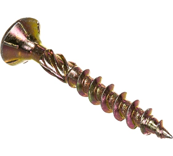 Изображение товара Шуруп Rusconnect CS 05040 с/нарез. д/дерева, потай, 5х40, 200 шт. Желтый цинк 310503