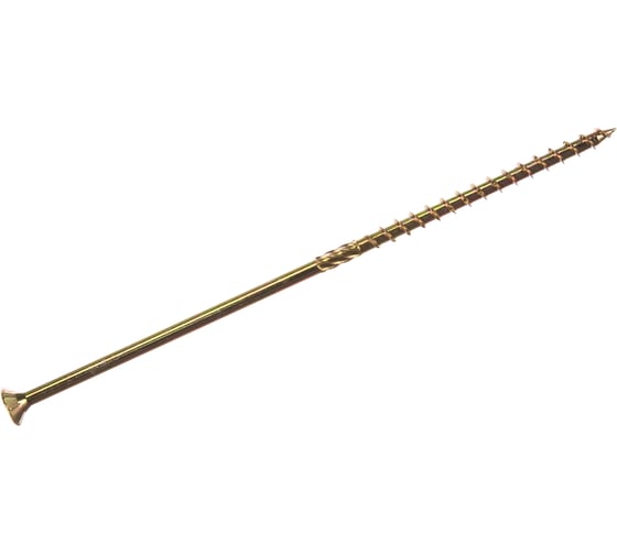 Изображение товара Шуруп Rusconnect CS 06180 с/нарез. д/дерева, потай, 6х180, 100 шт. Желтый цинк 310618