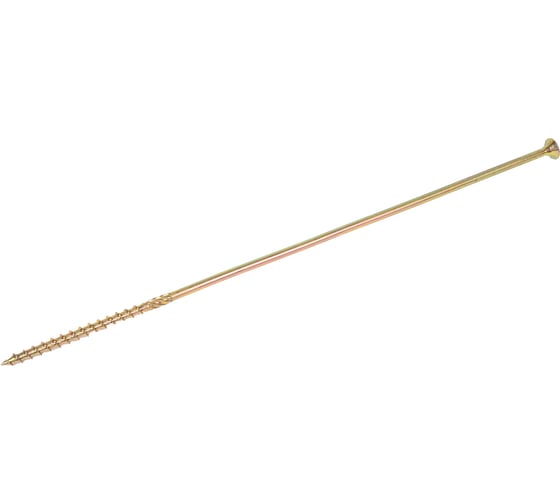 Изображение товара Шуруп Rusconnect CS 06300 с/нарез. д/дерева, потай, 6х300, 100 шт. Желтый цинк 310630