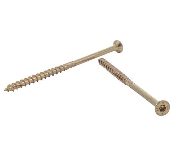 Изображение товара Шуруп Rusconnect CS 06100 с/нарез. д/дерева, потай, 6х100, 100 шт. Желтый цинк 310610