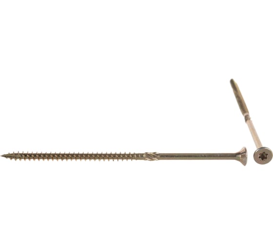 Изображение товара Шуруп Rusconnect CS 05120 с/нарез. д/дерева, потай, 5х120, 100 шт. Желтый цинк 310512