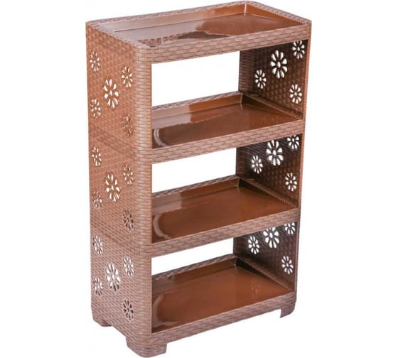 Изображение товара Этажерка для обуви ЗПИ «Альтернатива» 4-х секционная, венге М7057