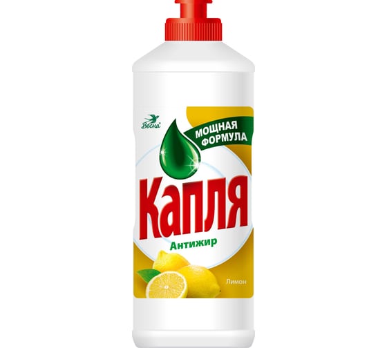 Изображение товара Жидкое моющее средство для посуды Капля Vox соль-эффект лимон, 450г 9080