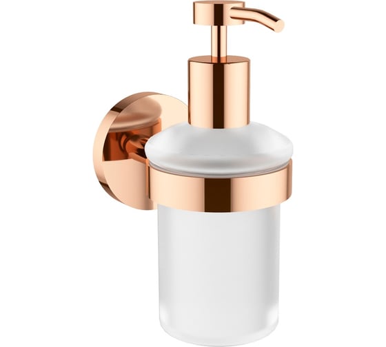 Изображение товара Стеклянный дозатор для жидкого мыла с латунным настенным держателем Wellsee Finishing Touch 182514000
