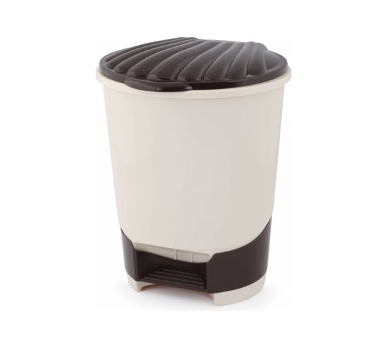 Изображение товара Ведро для мусора ЗПИ «Альтернатива» 10 л, с педалью, слоновая кость М7993