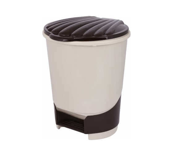 Изображение товара Ведро для мусора ЗПИ «Альтернатива» 18 л, с педалью, слоновая кость М1287