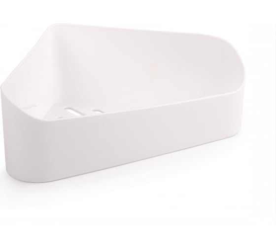 Изображение товара Полка для ванной комнаты ЗПИ «Альтернатива» угловая, на скотче, белый М8434