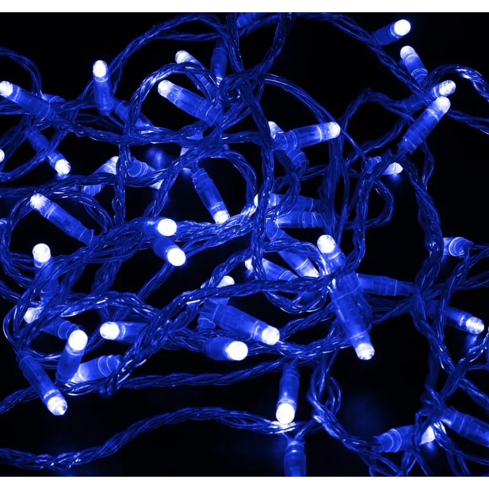 фото Светодиодная гирлянда neon-night нить с эффектом мерцания 10м 100 led, синий, без комплекта подключения 305-283