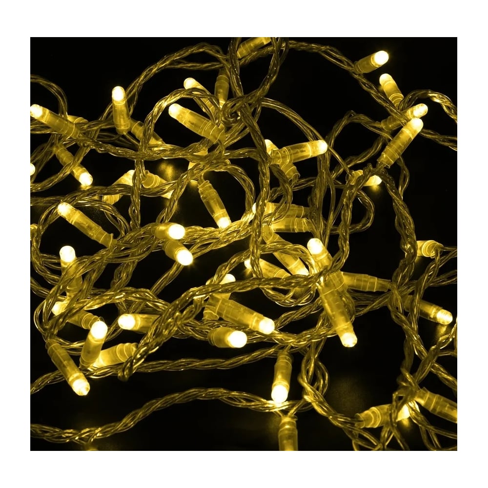 фото Светодиодная гирлянда neon-night нить с эффектом мерцания 10м 100 led, жёлтый, без комплекта подключения 305-251