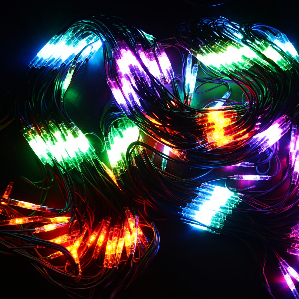 фото Светодиодная гирлянда neon-night сеть 2x3м 432 led на черном каучуковом проводе мультиколор 217-129