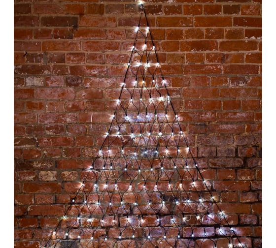 Изображение товара Светодиодная гирлянда NEON-NIGHT Сеть 8 режимов 2х2х1.5м 136 LED в форме треугольника белый 215-005