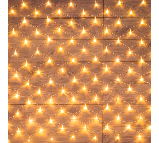 Изображение товара Гирлянда Сеть Neon-Night 1,5х1,5м, прозрачный ПВХ, 150 LED тёплый белый, 8 режимов 215-126