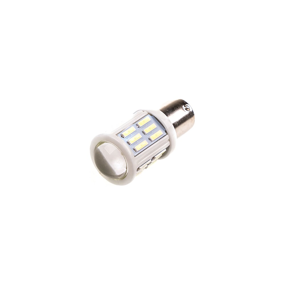 фото Автолампа диод s25 p21w 12-24v 27 smd диодов ba15s 1-контурная белая skyway s08201264