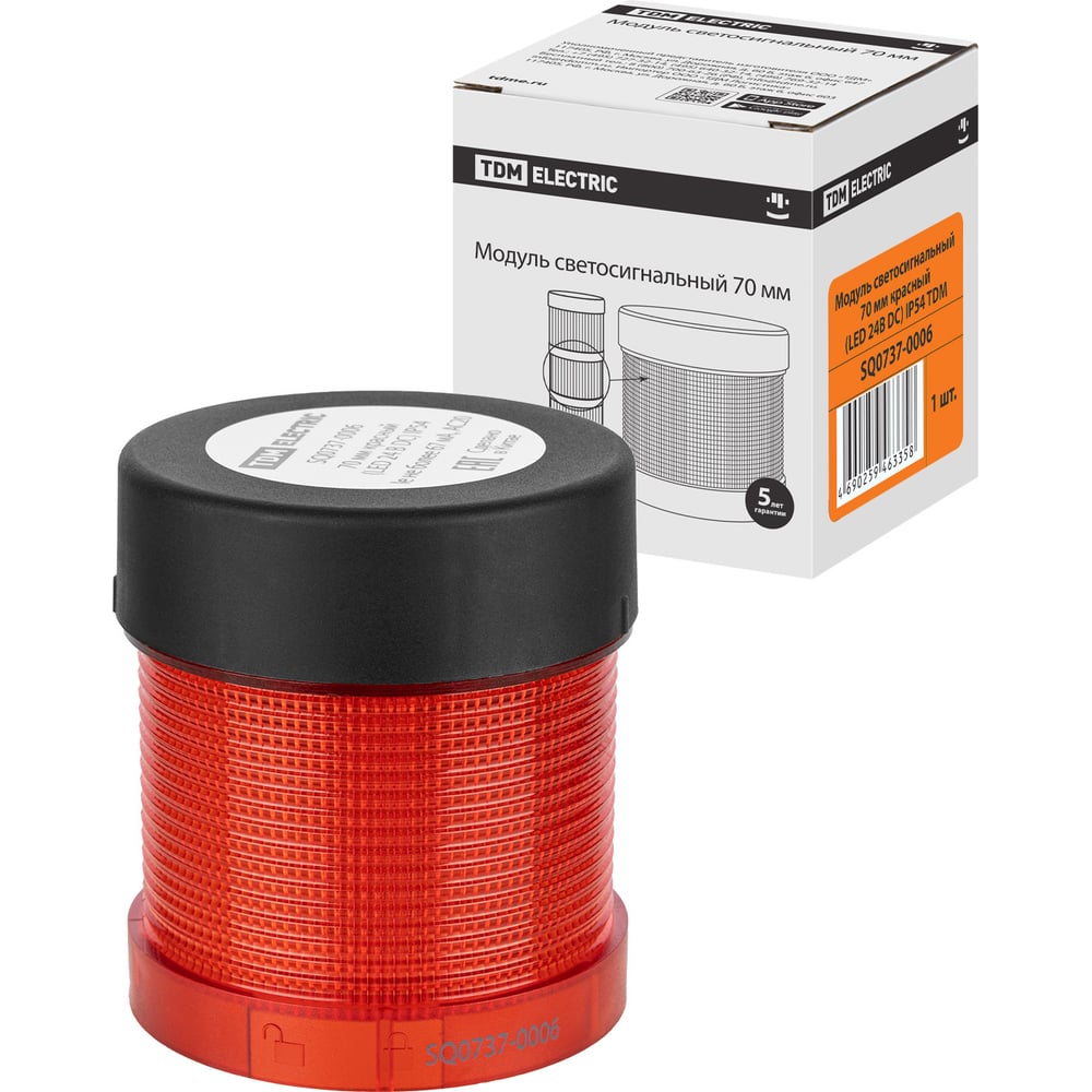 Изображение товара Светосигнальный модуль TDM 70 мм красный LED 24В DC IP54