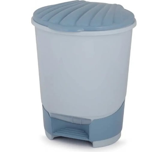 Изображение товара Ведро для мусора ЗПИ «Альтернатива» 10 л, с педалью, голубое М1380