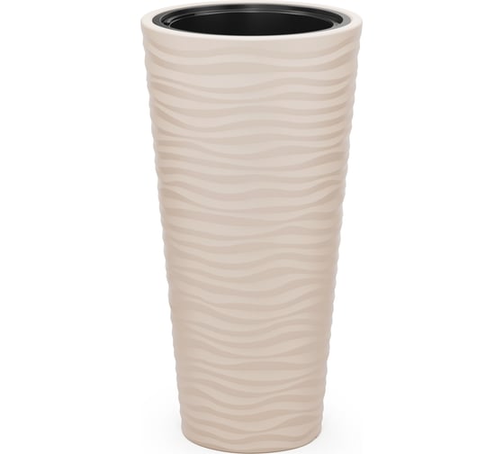 Изображение товара Кашпо ЗПИ «Альтернатива» "Оазис" 63л, со вставкой 13л, светло-бежевый М8083