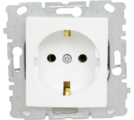 Изображение товара Розетка Metronex Electric Palermo одинарная с заземлением без рамки FRZ00070027BEL