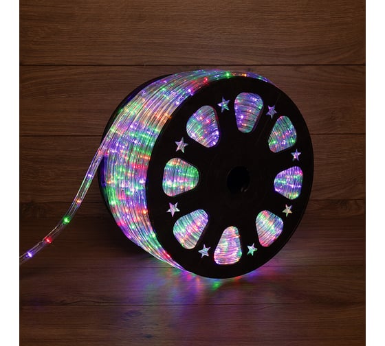 Изображение товара Гибкий шнур Neon-Night Дюралайт, 24 LED/метр, мультиколор, свечение с динамикой, бухта 100м 121-329-4