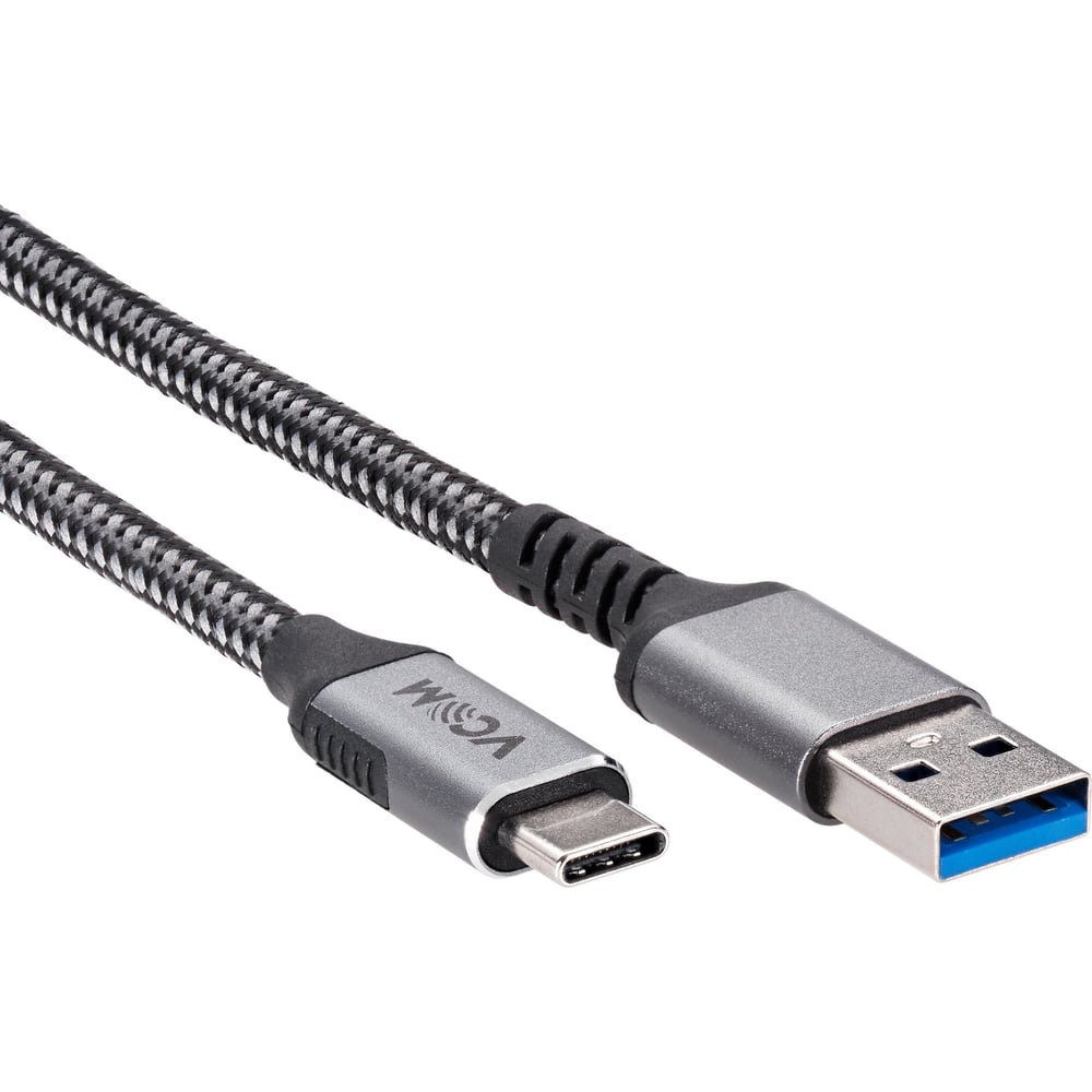 Изображение товара Кабель VCOM USB 3.2 Gen2 AM - CM 10Gbps 1 м Медь/текстиль