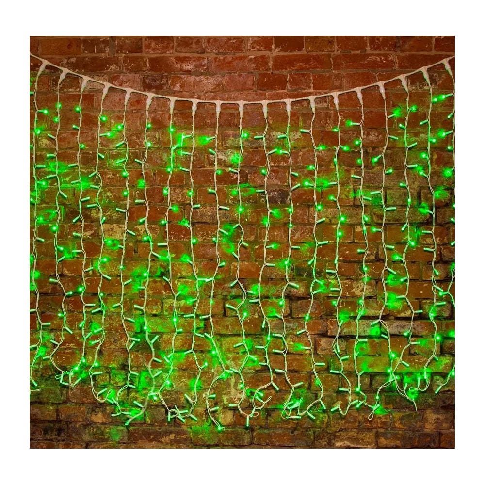 Изображение товара Гирлянда Neon-Night Занавес 2х1.5м 360 LED зеленый влагостойкая для улицы Изображение товара Гирлянда Neon-Night Занавес 2х1.5м 360 LED зеленый влагостойкая для улицы