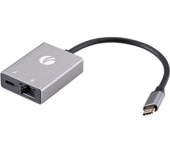 Изображение товара Aдаптер VCOM type c - rj45 и pd 100вт allum shell CU4591