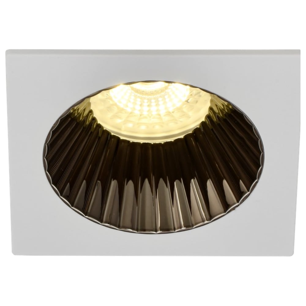 Изображение товара Встраиваемый поворотный светильник IEK GU10 белый/шоколад