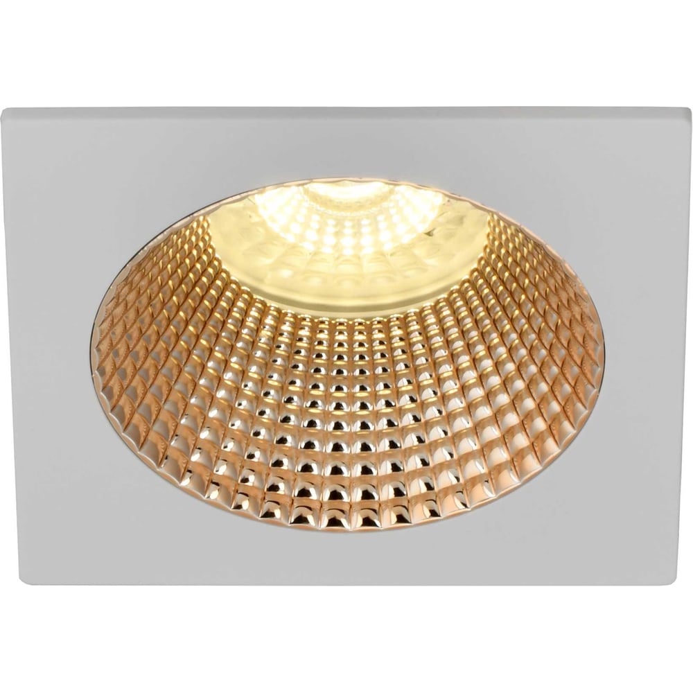 Изображение товара Встраиваемый поворотный светильник IEK GU10 белый золото классика