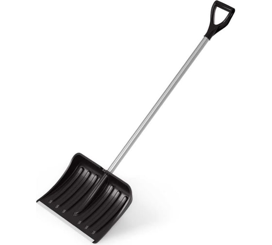 Изображение товара Лопата для снега ЗПИ «Альтернатива» Комфорт 350x470 мм, диаметр 32 мм, с наконечником, с черенком М8832