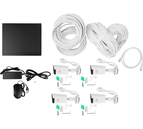Изображение товара Готовый ip комплект видеонаблюдения Netlink Nl-nv04-p-kit 4мп с poe питанием УТ-00001704