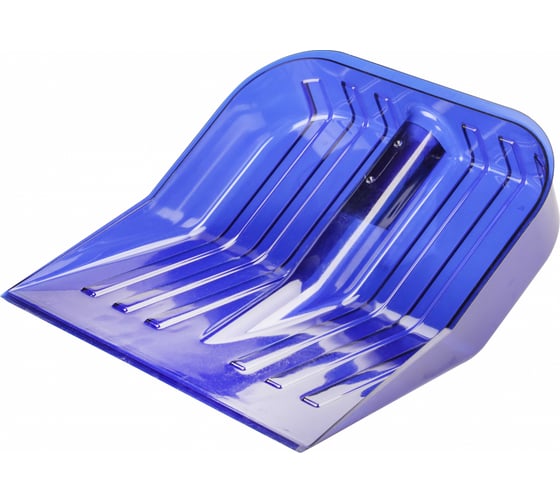 Изображение товара Лопата для снега ЗПИ «Альтернатива» поликарбонат, 430х420 мм, диаметр 32 мм, без черенка, синий М8680