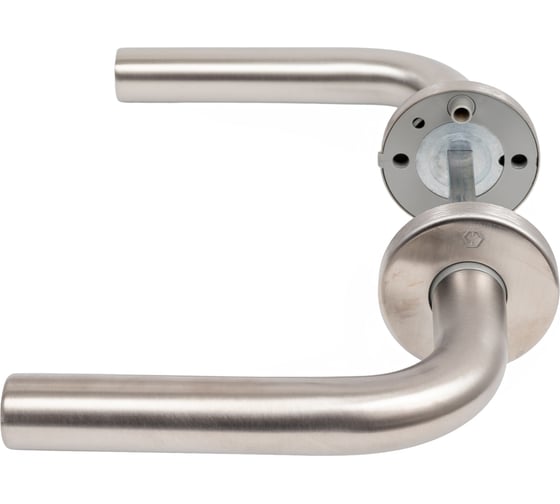 Изображение товара Объектный гарнитур Hoppe е150z/42kv/42kvs (bonn) pz f69 (нержавеющая сталь матовая), schnellstift, а=57-62мм, под цилиндр, шток 8мм, 3 категория 65743