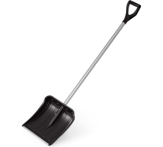 Изображение товара Лопата для снега ЗПИ «Альтернатива» Классика 375x375 мм, диаметр 32 мм, с наконечником, с черенком М8814