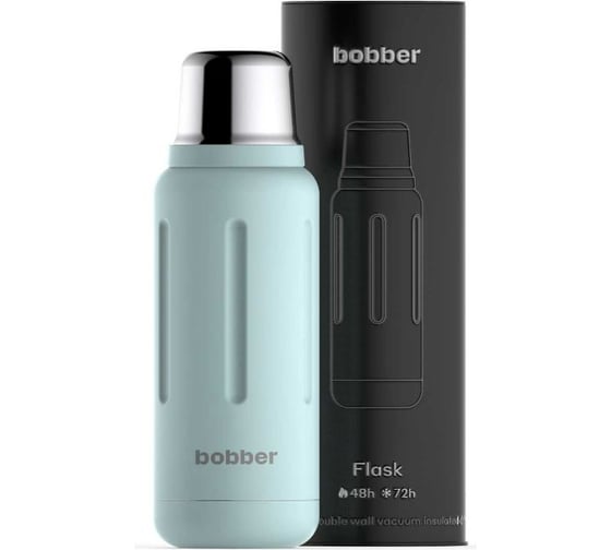 Изображение товара Вакуумный бытовой термос для напитков BOBBER 1 литр Flask-1000 Light Blue