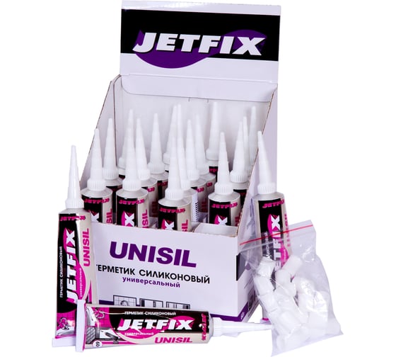 Изображение товара Силиконовый универсальный герметик JETFIX UNISIL бесцветный 60гр 21065