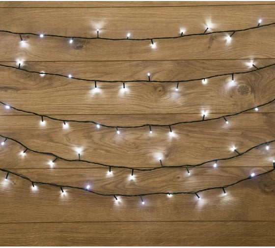 Изображение товара Светодиодная гирлянда-нить Neon-Night 8 реж 20м 160LED тёмно-зелёный провод белый 303-115