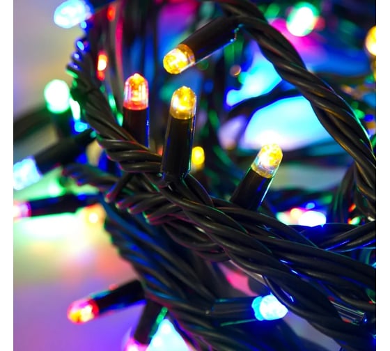 Изображение товара Гирлянда Нить, Neon-Night управляемая, 20м, 240 LED мультиколор, черный каучук, IP67 303-329