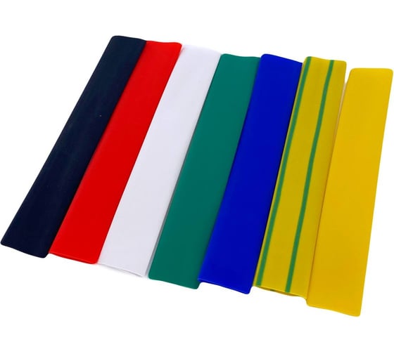 Изображение товара Набор термоусадочных трубок Ripo 7 цветов по 3 шт., длинна по 10см., Plus, диаметр 5.0/2.5, 1 упаковка 006-600140